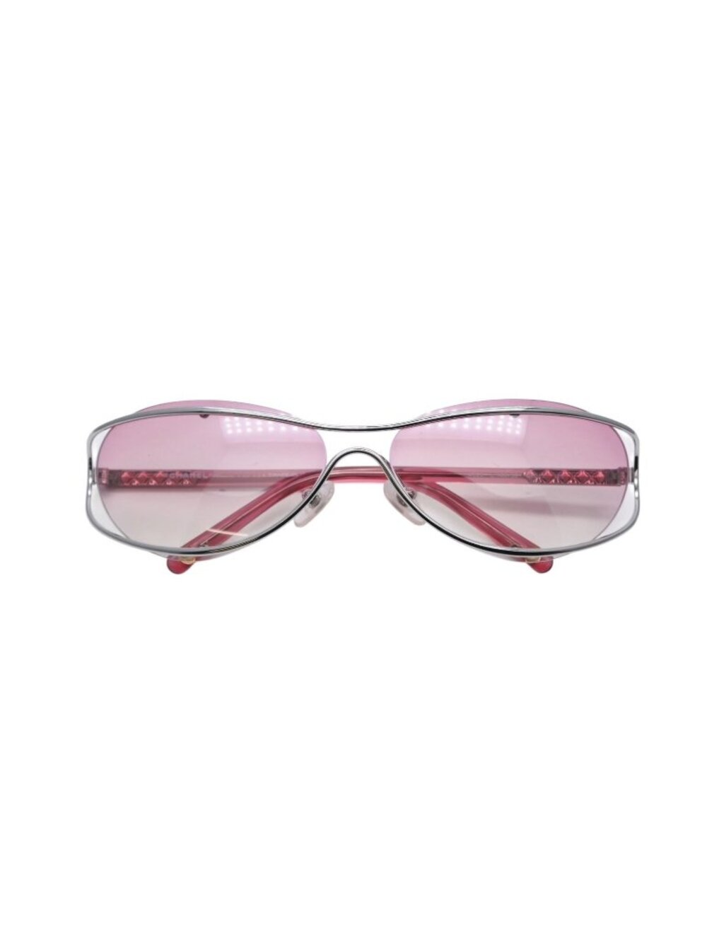Chanel Sunglasses Eyewear CC Logo Pink Silver